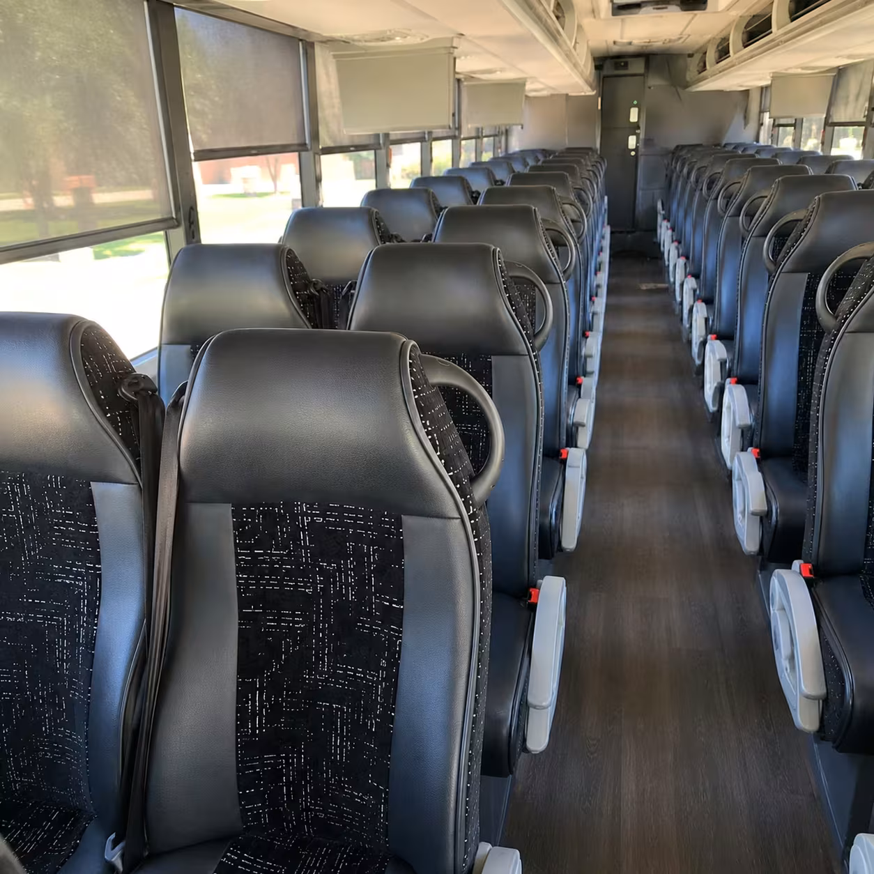 newton charter bus interior