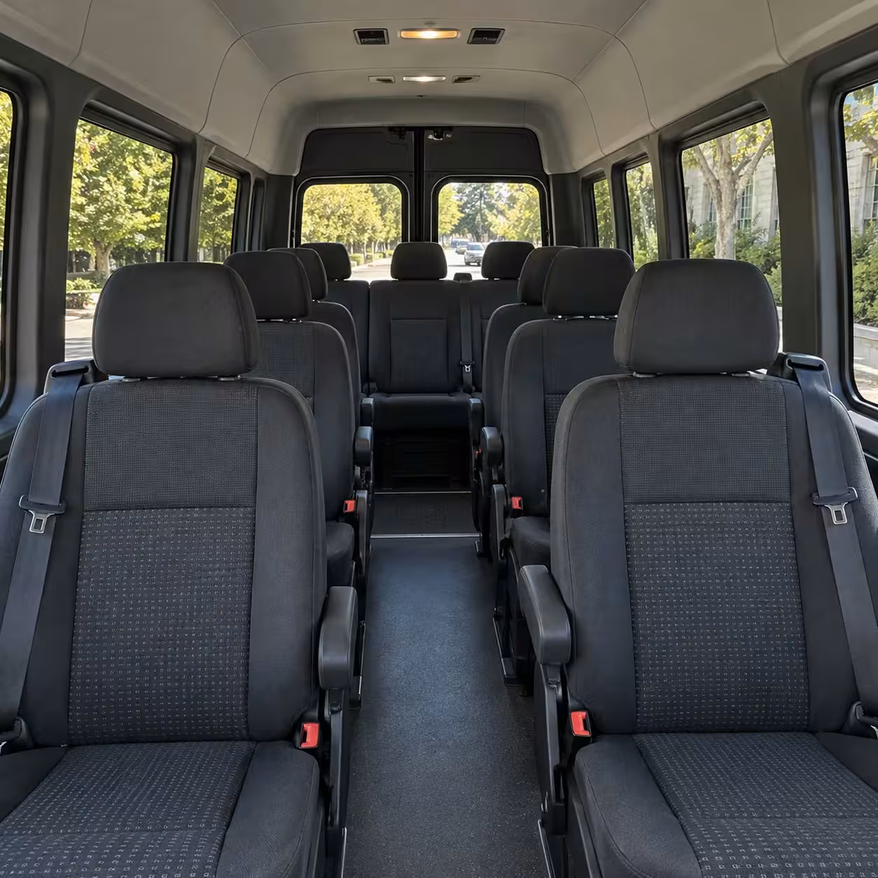 sprinter van with driver inside